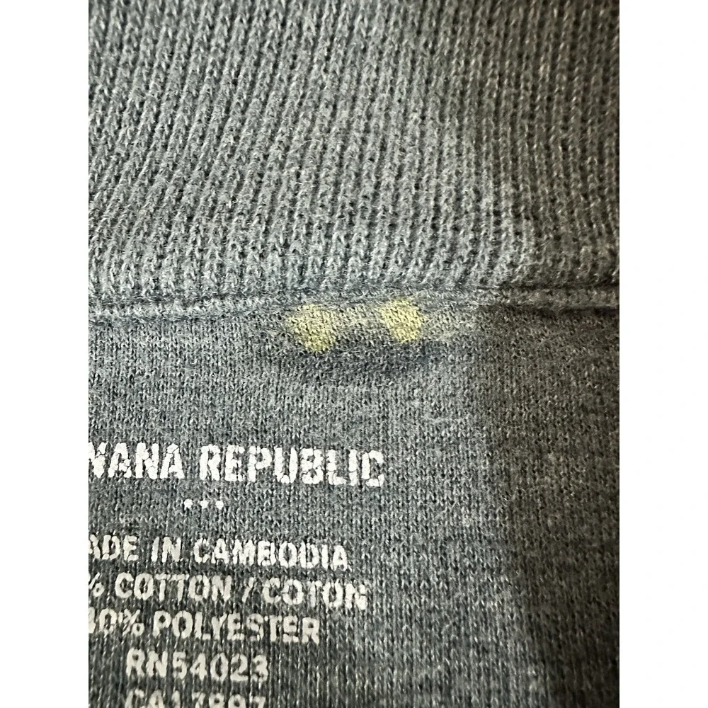 Vintage Banana Republic Minimalist Sustainable Cotton Sweater Men's Size XL Blue